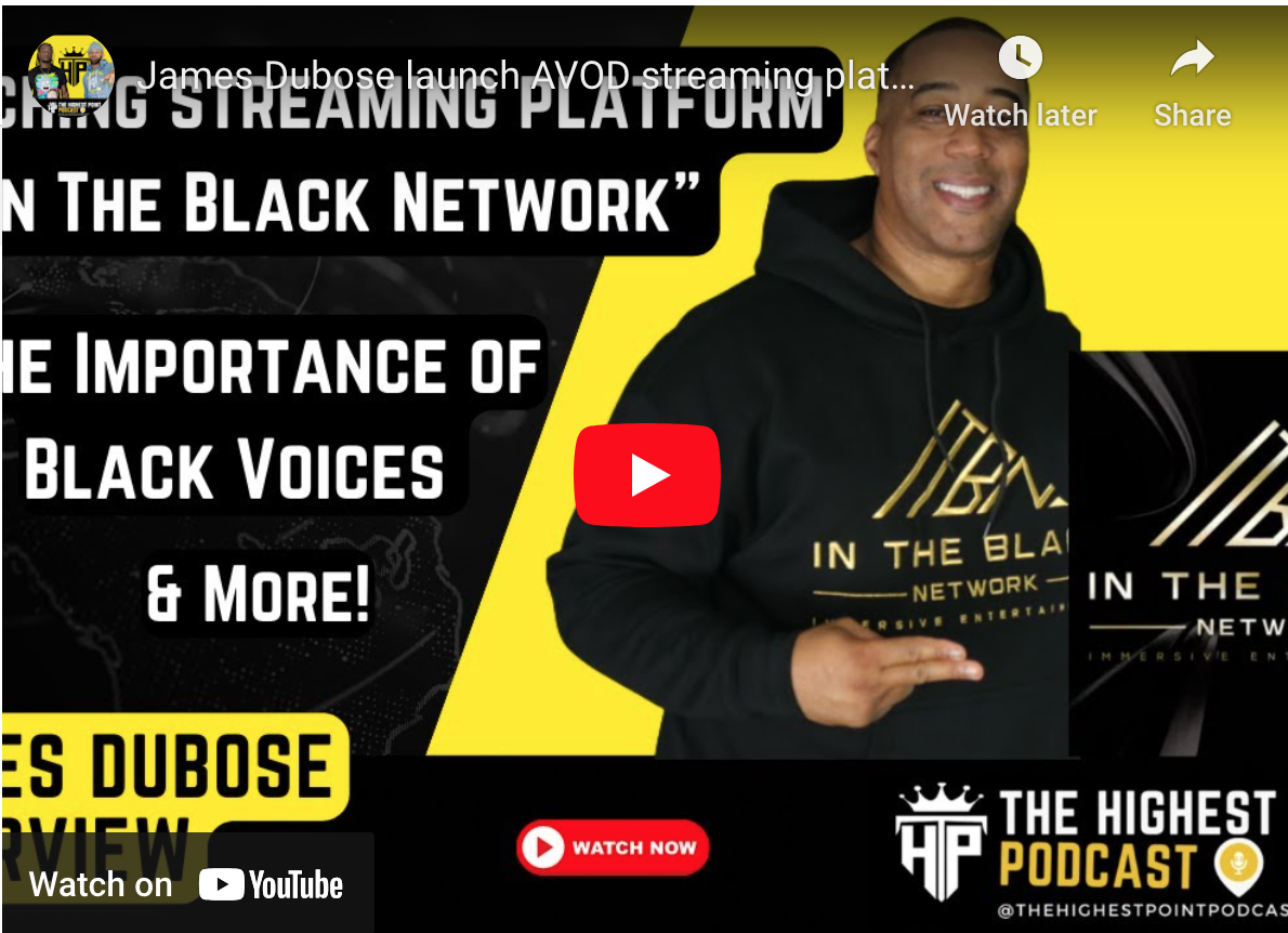 Interview launch of new streaming service by TV Producer James Dubose